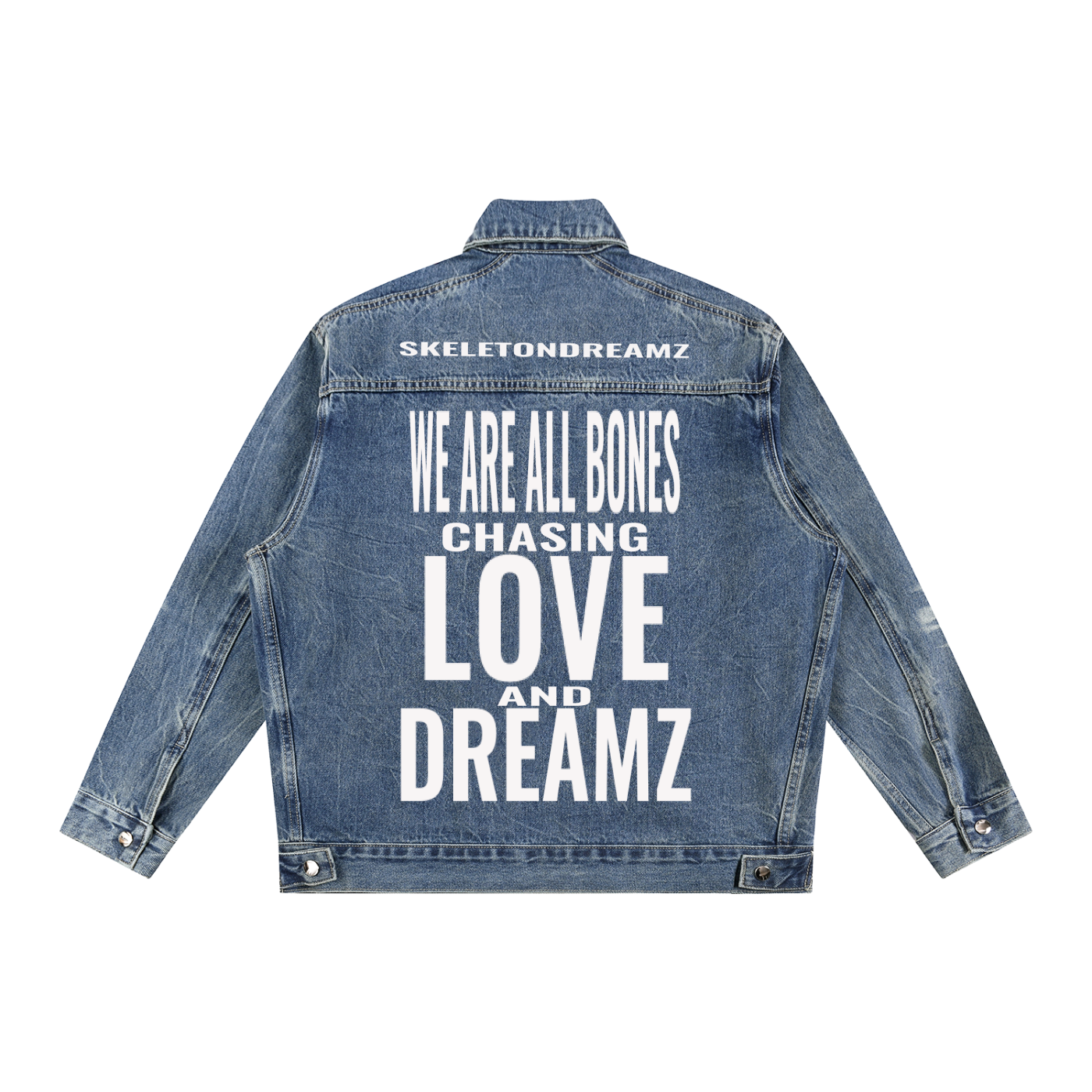 Vintage Wash Zip Up Denim Jacket